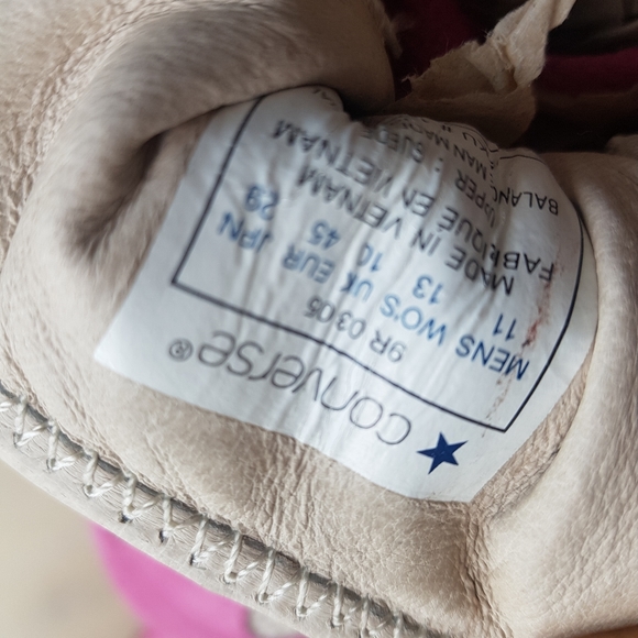 CONVERSE TARGA OX 1984 RE-ISSUE suede Sneakers pink/red SIZE 11 men - Picture 4 of 9